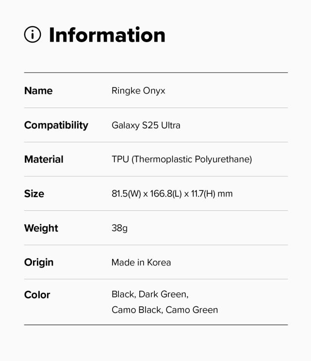 Захисний чохол Ringke Onyx для Samsung Galaxy S25 Ultra (S938) 8800274969179 - Black: фото 13 з 13