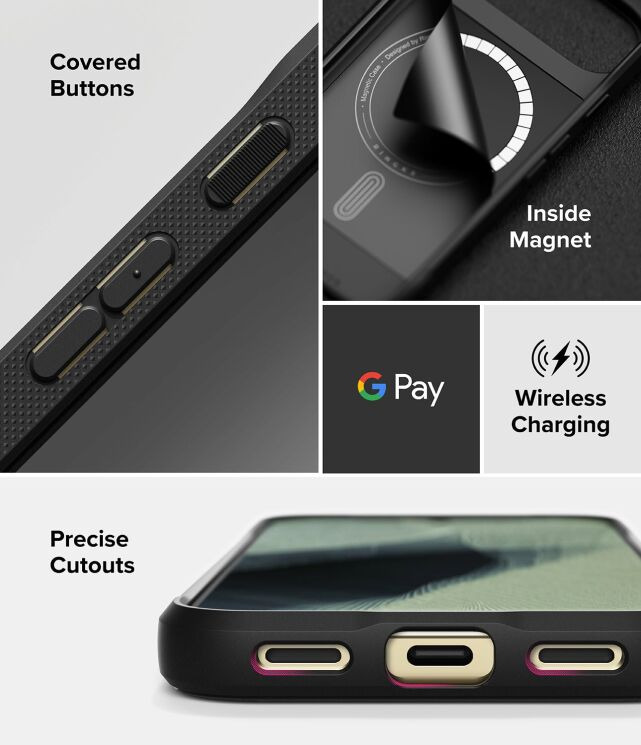 Защитный чехол Ringke Onyx Magnetic (FP) для Google Pixel 11 Pro (8800380461178) - Dark Green: фото 14 из 17