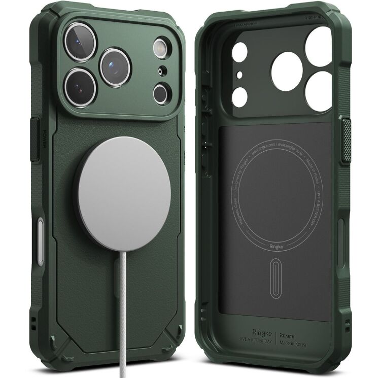 Защитный чехол Ringke Rugged Gear Magnetic для iPhone 17 Pro Max (8800328810624) - Dark Green: фото 1 из 14