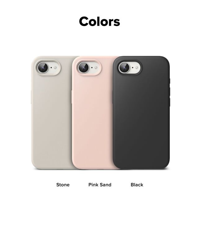 Защитный чехол Ringke Silicone Magnetic для Apple iPhone 16e (8800293852810) - Black: фото 9 из 10