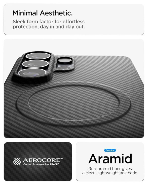Захисний чохол Spigen AirSkin Aramid (MagFit) для Samsung Galaxy S26 Ultra (S948) ACS11029 - Black: фото 9 з 14