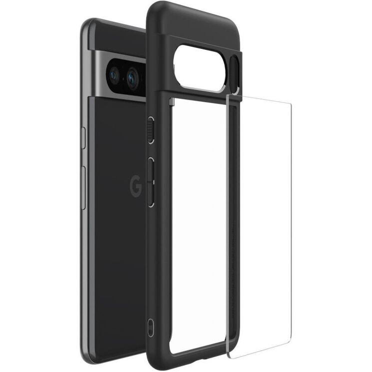 Защитный чехол Spigen (SGP) Crystal Hybrid для Google Pixel 8 Pro - Matte Black: фото 11 из 18