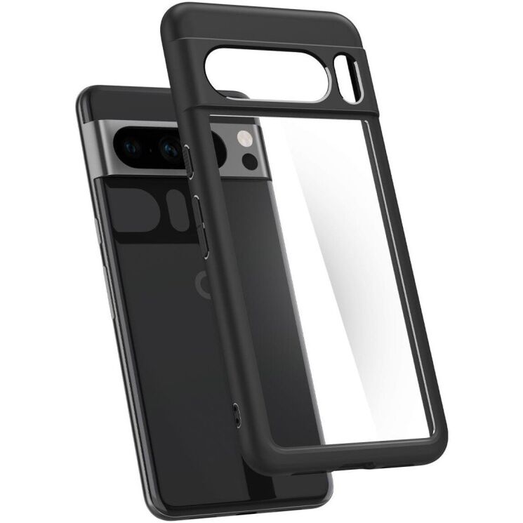 Защитный чехол Spigen (SGP) Crystal Hybrid для Google Pixel 8 Pro - Matte Black: фото 7 из 18