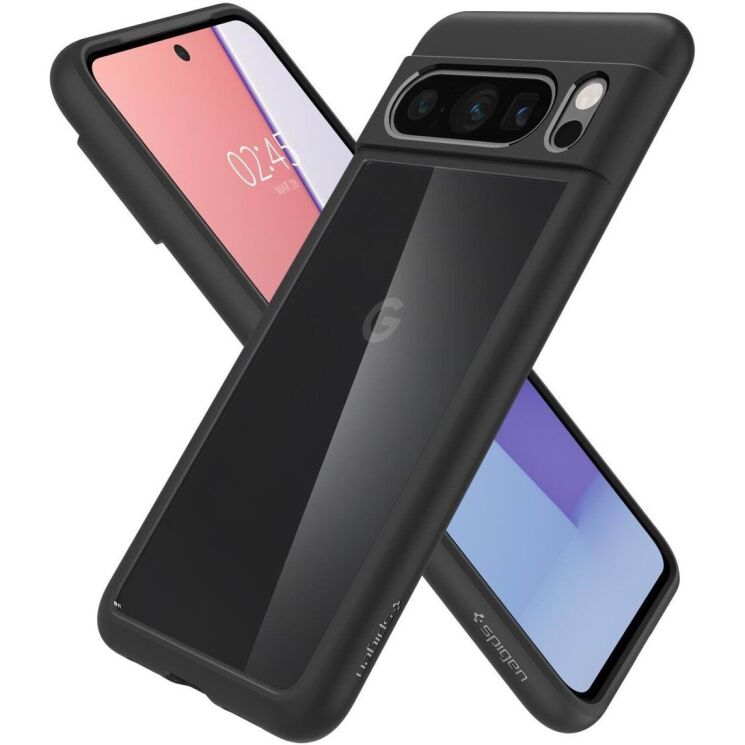 Защитный чехол Spigen (SGP) Crystal Hybrid для Google Pixel 8 Pro - Matte Black: фото 2 из 18