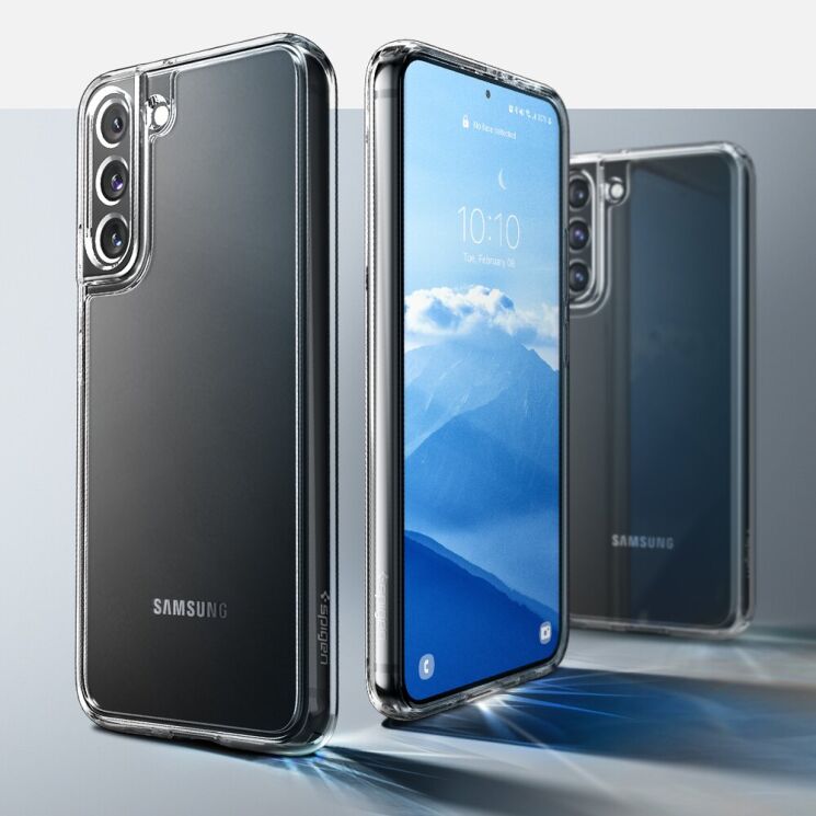 Защитный чехол Spigen (SGP) Crystal Hybrid для Samsung Galaxy S22 (S901) ACS04018 - Crystal Clear: фото 9 из 10
