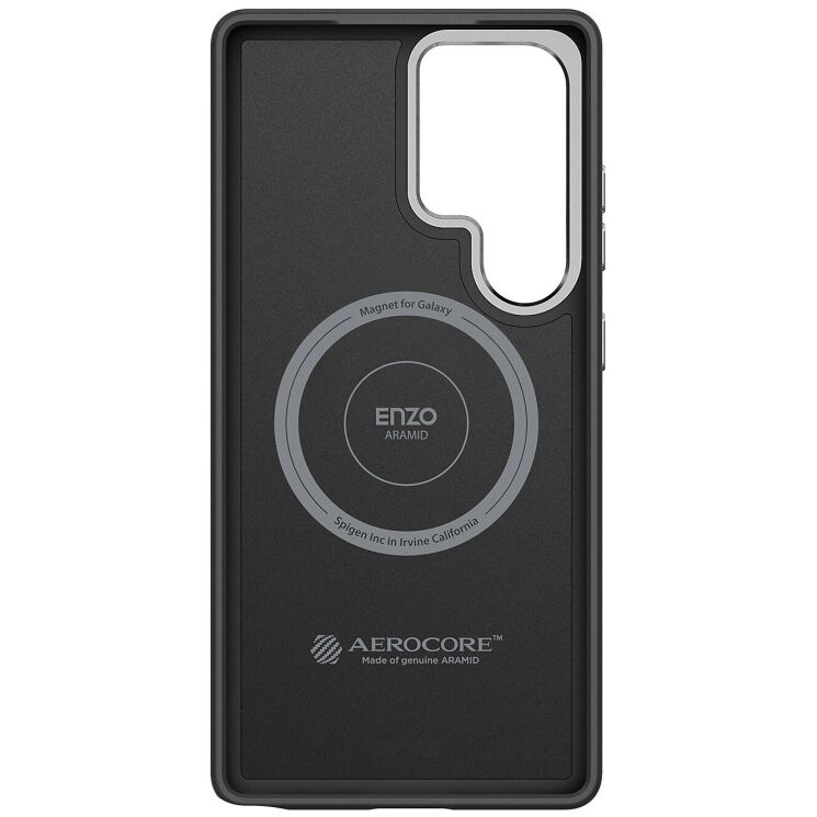 Захисний чохол Spigen (SGP) Enzo Aramid (MagFit) для Samsung Galaxy S25 Ultra (S938) ACS08955 / GP-FPS938PGABW - Black / Silver: фото 2 з 7