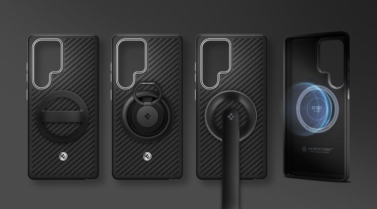 Захисний чохол Spigen (SGP) Enzo Aramid (MagFit) для Samsung Galaxy S25 Ultra (S938) ACS08955 / GP-FPS938PGABW - Black / Silver: фото 7 з 7