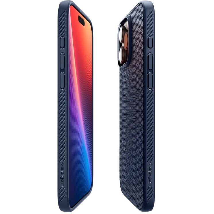 Захисний чохол Spigen (SGP) Liquid Air для Apple iPhone 16 Pro Max (ACS07989) - Navy Blue: фото 4 з 16