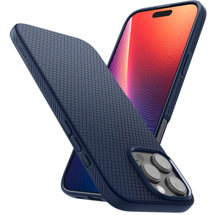Захисний чохол Spigen (SGP) Liquid Air для Apple iPhone 16 Pro Max (ACS07989) - Navy Blue: фото 3 з 16