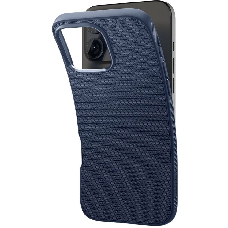 Захисний чохол Spigen (SGP) Liquid Air для Apple iPhone 16 Pro Max (ACS07989) - Navy Blue: фото 7 з 16