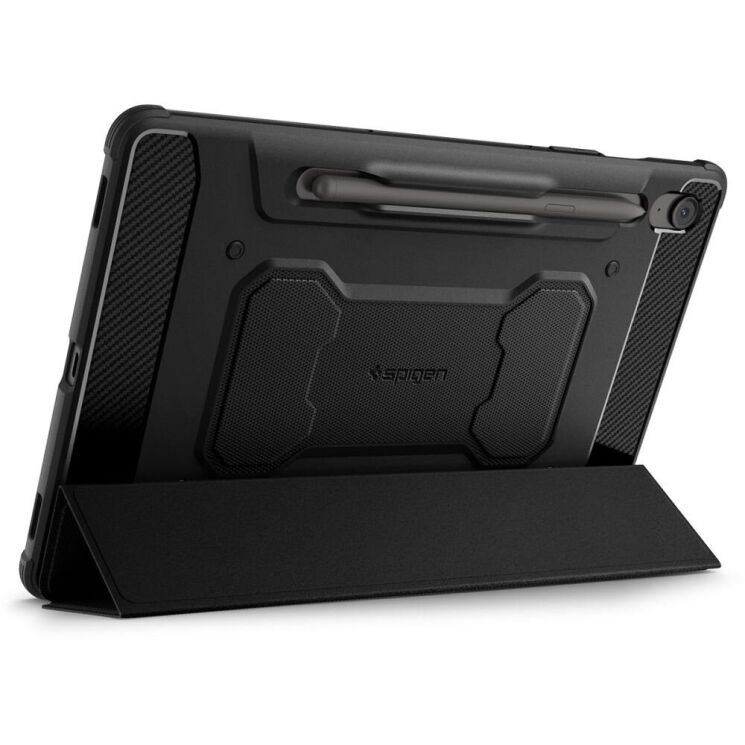 Захисний чохол Spigen (SGP) Rugged Armor Pro для Samsung Galaxy Tab S9 / Tab S9 FE / Tab S10 FE (X710/716/X510/516/X520/526) ACS09380 - Black: фото 9 з 17