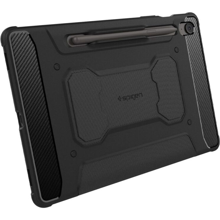 Захисний чохол Spigen (SGP) Rugged Armor Pro для Samsung Galaxy Tab S9 / Tab S9 FE / Tab S10 FE (X710/716/X510/516/X520/526) ACS09380 - Black: фото 6 з 17