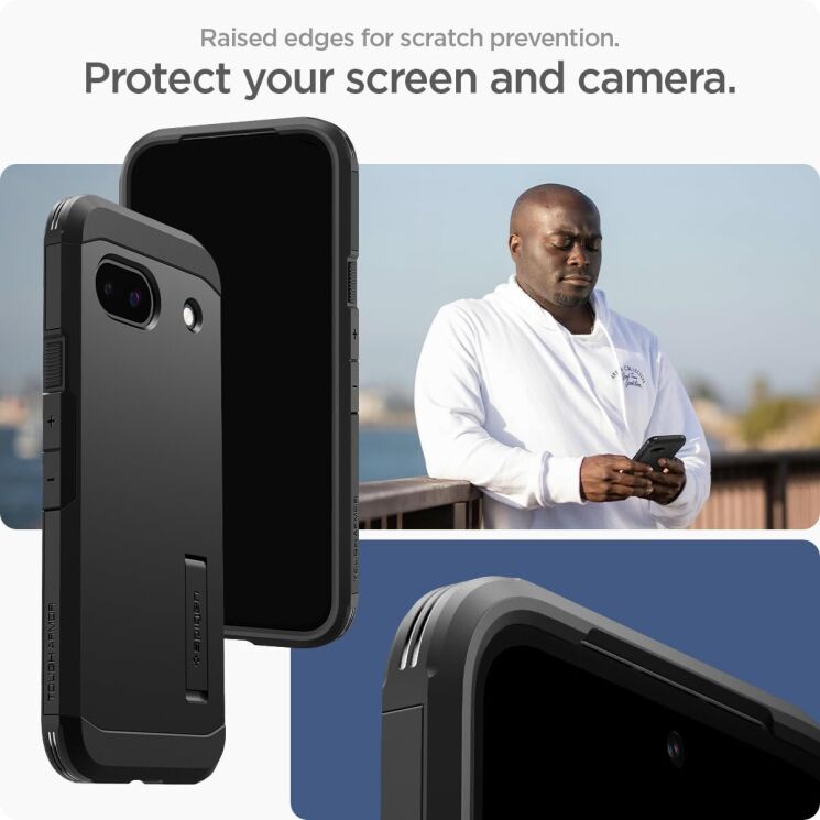 Защитный чехол Spigen (SGP) Tough Armor для Google Pixel 8A - Black: фото 16 из 19