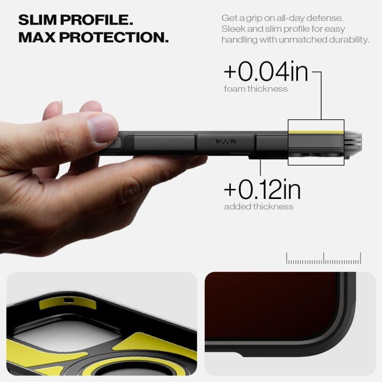 Захисний чохол Spigen (SGP) Tough Armor (MagFit) для Apple iPhone 16 Pro Max - Black: фото 12 з 15