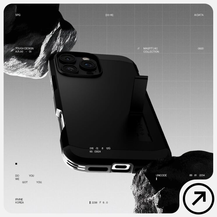 Захисний чохол Spigen (SGP) Tough Armor (MagFit) для Apple iPhone 16 Pro Max - Black: фото 11 з 15