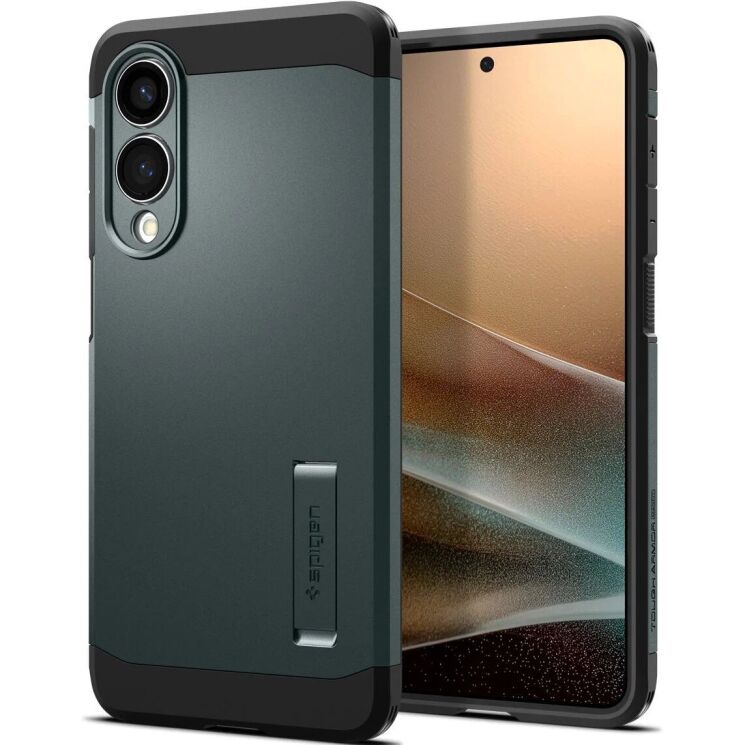 Защитный чехол Spigen (SGP) Tough Armor (MagFit) для Samsung Galaxy S25 Edge (S937) ACS09424 - Abyss Green: фото 2 из 23