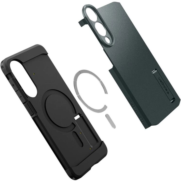 Защитный чехол Spigen (SGP) Tough Armor (MagFit) для Samsung Galaxy S25 Edge (S937) ACS09424 - Abyss Green: фото 6 из 23