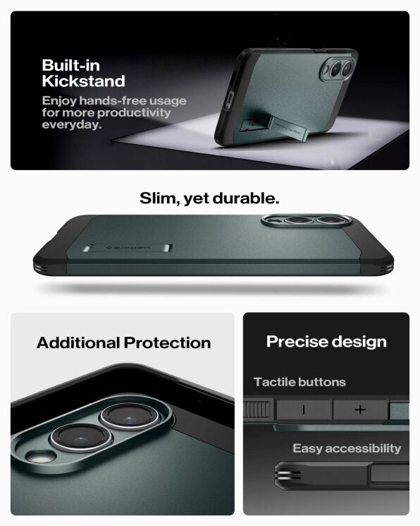 Защитный чехол Spigen (SGP) Tough Armor (MagFit) для Samsung Galaxy S25 Edge (S937) ACS09422 - Black: фото 22 из 23