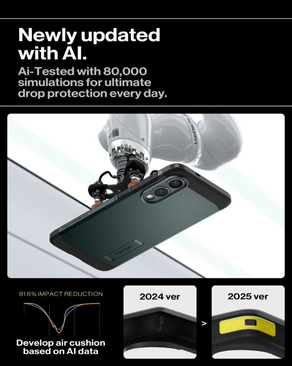 Защитный чехол Spigen (SGP) Tough Armor (MagFit) для Samsung Galaxy S25 Edge (S937) ACS09422 - Black: фото 19 из 23