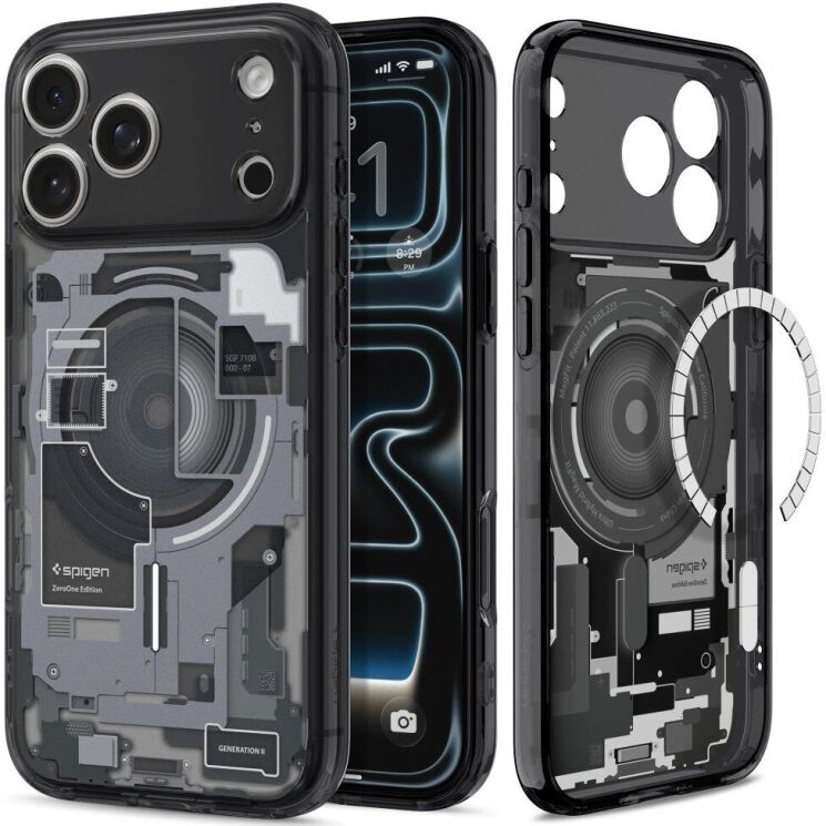 Захисний чохол Spigen Ultra Hybrid Zero One (MagFit) для iPhone 18 Pro Max (ACS12128) - Black (440312B) Захисний чохол Spigen Ultra Hybrid Zero One (MagFit) для iPhone 18 Pro Max (ACS12128) - Black: фото 2 з 12