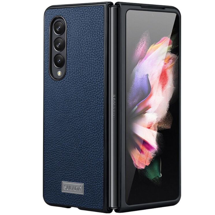 Защитный чехол SULADA Leather Case (FF) для Samsung Galaxy Fold 4 - Sapphire: фото 1 из 12