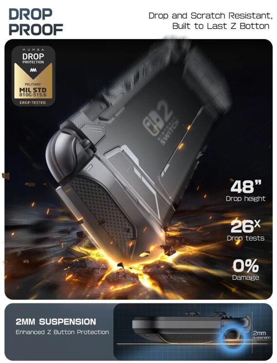 Захисний чохол Supcase Blade для Nintendo Switch 2 (843439157460) - Dark: фото 3 з 8