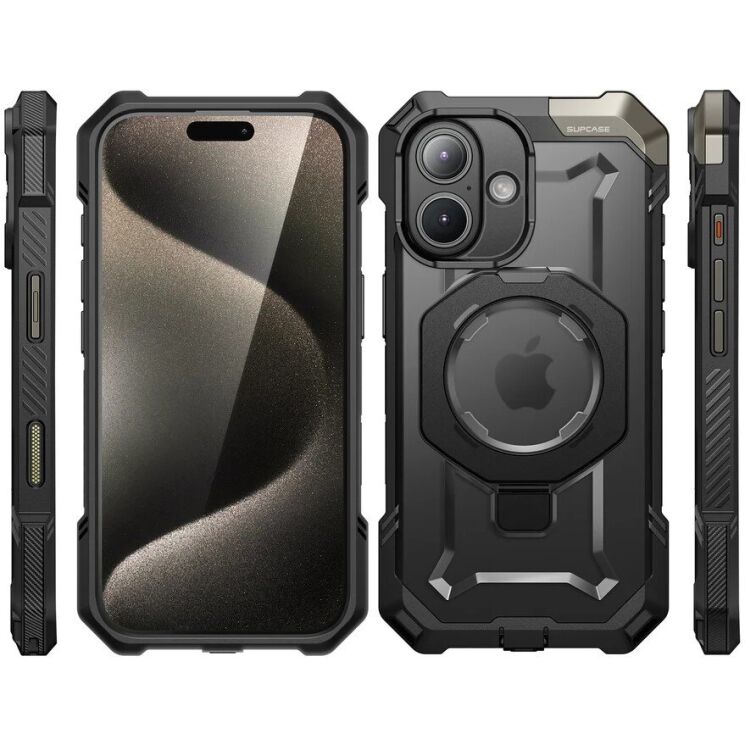 Защитный чехол Supcase UB Grip MagSafe для Apple iPhone 16 (843439150317) - Black: фото 3 из 11