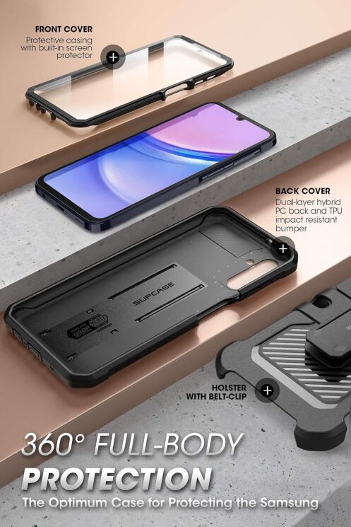 Защитный чехол Supcase Unicorn Beetle Pro Rugged Case для Samsung Galaxy A16 (A165) 843439155886 - Black: фото 5 из 9