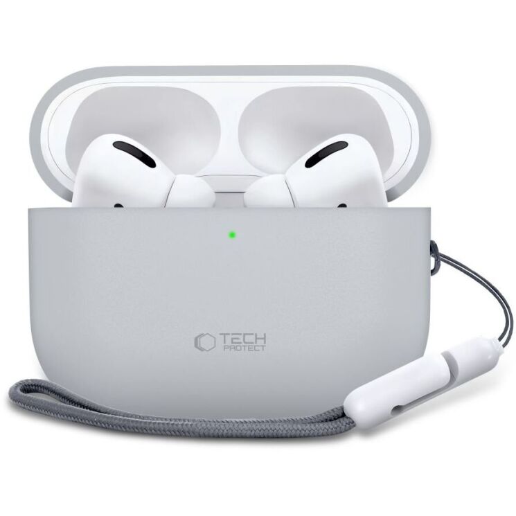 Защитный чехол Tech-Protect Silicone Case для AirPods Pro 3 - Crayon Grey: фото 2 из 7