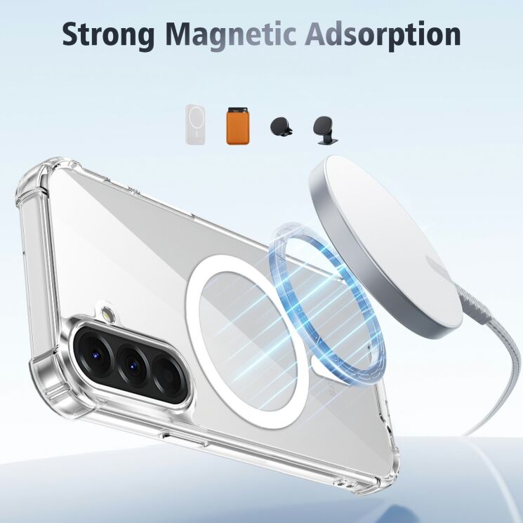 Защитный чехол UniCase AirBag Flow MagSafe для Samsung Galaxy A57 (A576) - Transparent: фото 14 из 14