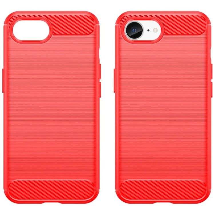 Захисний чохол UniCase Carbon для Apple iPhone 16e - Red: фото 2 з 8