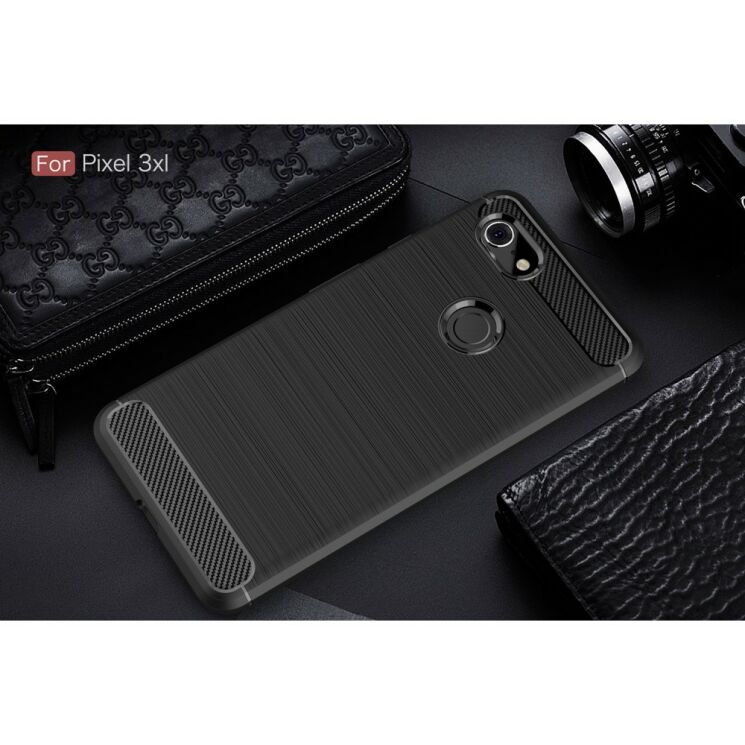Защитный чехол UniCase Carbon для Google Pixel 3 XL - Black: фото 2 из 10