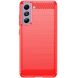 Защитный чехол UniCase Carbon для Samsung Galaxy S21 FE (G990) - Red (240229R). Фото 3 из 9