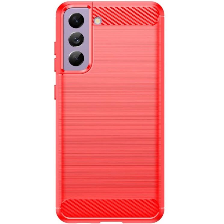 Защитный чехол UniCase Carbon для Samsung Galaxy S21 FE (G990) - Red: фото 3 из 9