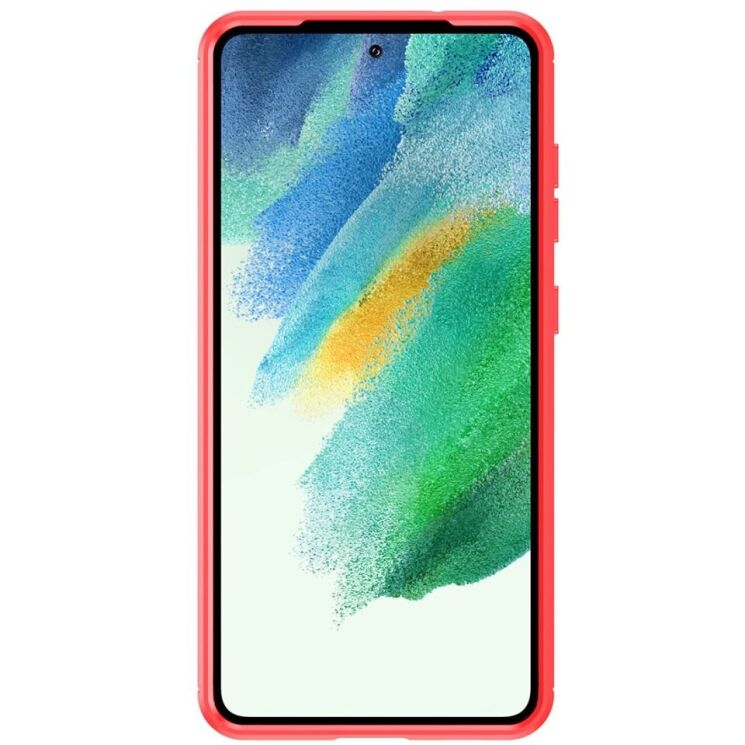 Защитный чехол UniCase Carbon для Samsung Galaxy S21 FE (G990) - Red: фото 2 из 9