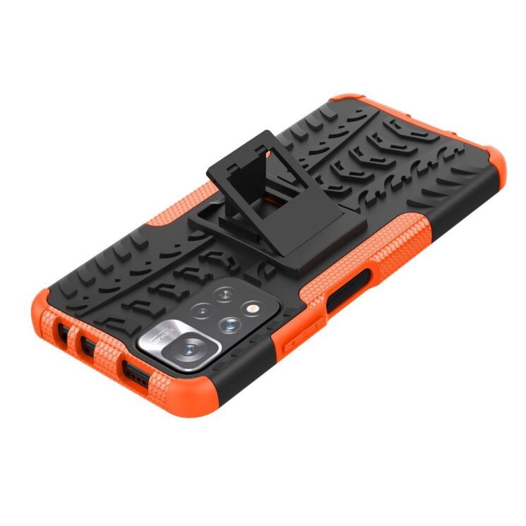 Противоударный чехол UniCase Hybrid X для Xiaomi Redmi Note 11 Pro (Chinese) / Note 11 Pro+ - Orange: фото 6 из 18