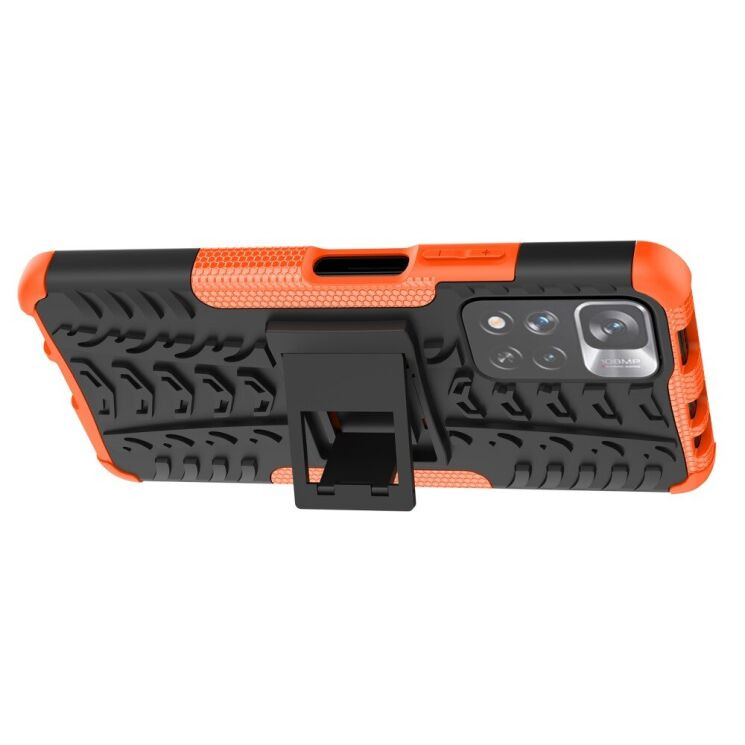Противоударный чехол UniCase Hybrid X для Xiaomi Redmi Note 11 Pro (Chinese) / Note 11 Pro+ - Orange: фото 5 из 18