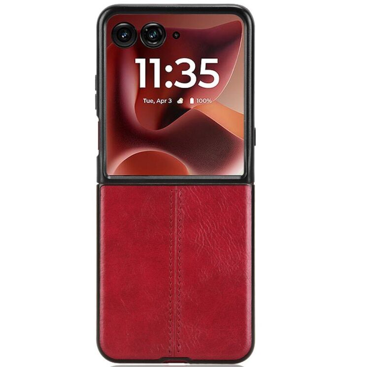 Защитный чехол UniCase Leather Series (FF) для Motorola Razr 60 Ultra / Razr 70 Ultra - Red: фото 2 из 7