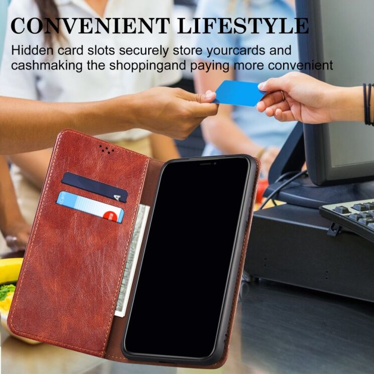 Защитный чехол UniCase Leather Wallet для Apple iPhone 16 Plus - Black: фото 10 из 10