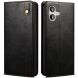 Защитный чехол UniCase Leather Wallet для Apple iPhone 16 Plus - Black (360611B). Фото 1 из 10