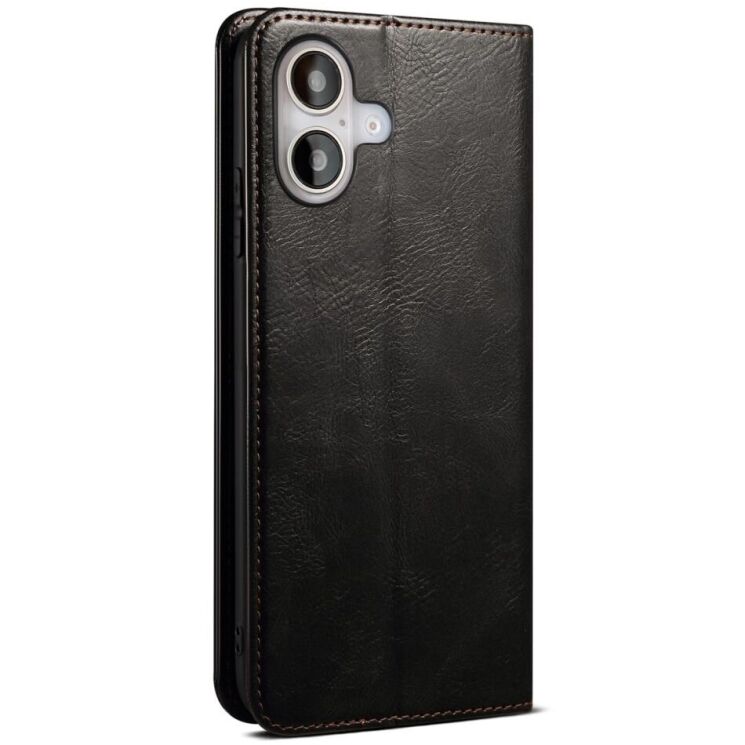 Защитный чехол UniCase Leather Wallet для Apple iPhone 16 Plus - Black: фото 5 из 10