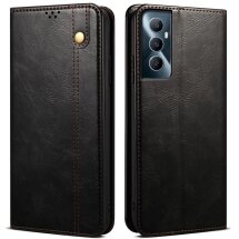Защитный чехол UniCase Leather Wallet для Realme C65 - Black: фото 1 из 7