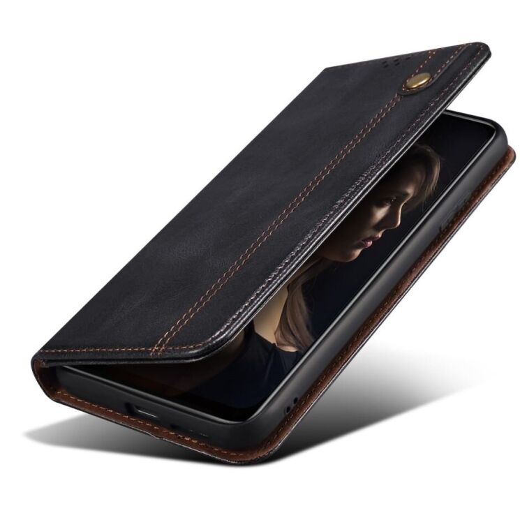 Защитный чехол UniCase Leather Wallet для Realme C65 - Black: фото 4 из 7