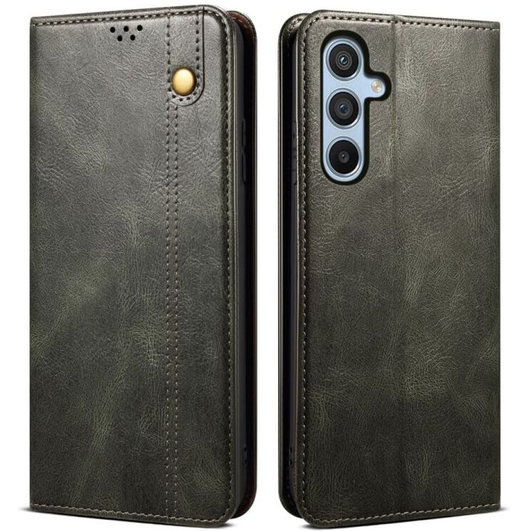 Захисний чохол UniCase Leather Wallet для Samsung Galaxy M15 (M156) - Green: фото 1 з 6