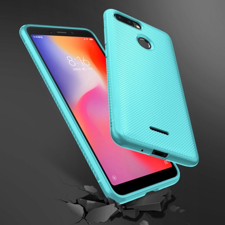 Захисний чохол UniCase Twill Soft для Xiaomi Redmi 6 - Cyan: фото 3 з 7