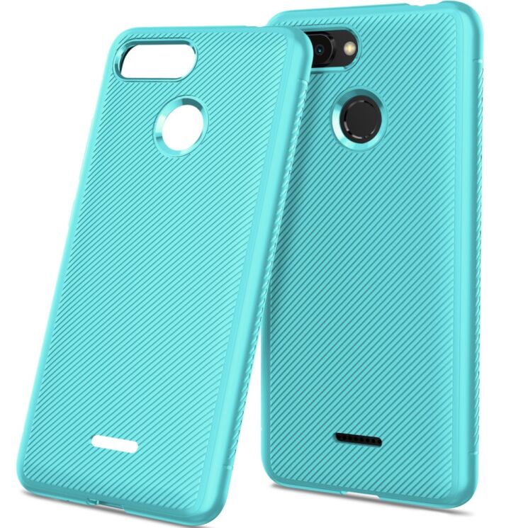 Захисний чохол UniCase Twill Soft для Xiaomi Redmi 6 - Cyan: фото 1 з 7