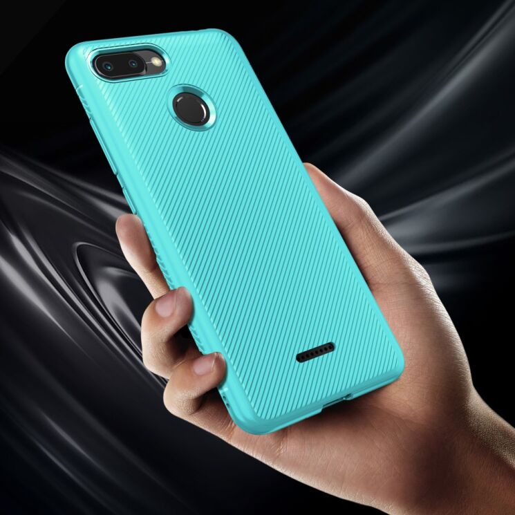 Захисний чохол UniCase Twill Soft для Xiaomi Redmi 6 - Cyan: фото 2 з 7
