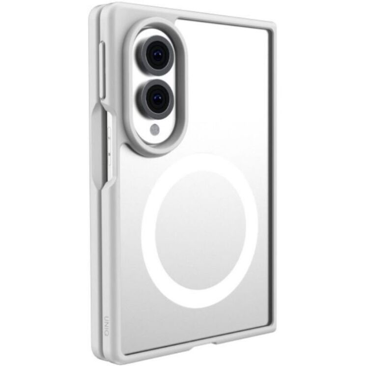 Защитный чехол UNIQ Veren AF with MagClick для Samsung Galaxy Fold 8 (UNIQ-GZFOLDW-VERNAFMCFST) - White: фото 2 из 2