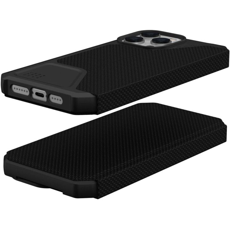 Защитный чехол URBAN ARMOR GEAR (UAG) Metropolis для Apple iPhone 14 Pro Max - Kevlar Black: фото 6 из 10