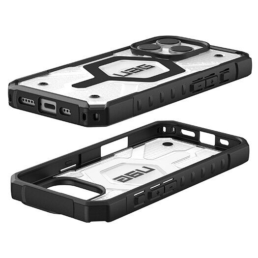 Защитный чехол URBAN ARMOR GEAR Pathfinder Clear Pro для iPhone 16 Pro (114464114344) - Ice / Black: фото 8 из 16